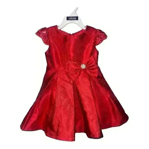 Rare Editions Girls Red Holiday Dress, 2T - Picture 1 of 5